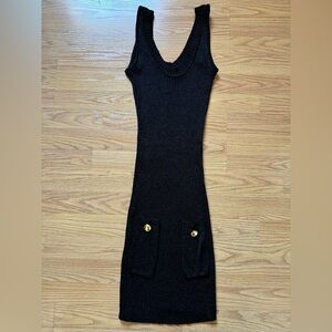 Bebe black midi dress
